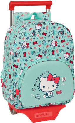 Safta Hello Kitty Sea Lovers Rugzak Met Trolley Wielen Groen