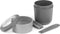 Amuse Life - Lunchpot - Ontbijtbeker - Morning & Noon Bowl - Met spork en rekker - 2 compartimenten 450 + 150 ml - grij