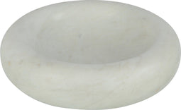 J-Line kom Rond Laag Marmer - steen - wit - small