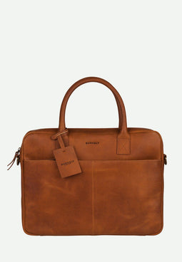BURKELY Vintage Jack Worker - Laptoptas 13,3 inch - Leer - Cognac
