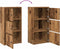 vidaXL - Boekenkast - 40x24x77 - cm - bewerkt - hout - oud - houtkleurig