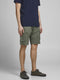 JACK&JONES JJIZACK JJCARGO SHORTS AMA SOLID STS - Korte Heren Cargo - Biologisch Katoen - Maat S