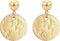 Elli Earring Hanger short without stone - Oorbellen Cirkel Vintage Antieke 925 Zilver verguld