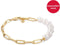 Tommy Hilfiger TJ2780770 Dames Armband - Schakelarmband - Sieraad - Staal - Goudkleurig - Parel - Anker - Synthetisch - 18 cm lang
