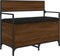 vidaXL - Opbergbankje - 85,5x42x73,5 - cm - bewerkt - hout - bruin - eikenkleur