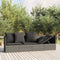 vidaXL - Loungebed - met - kussens - poly - rattan - grijs