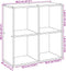 vidaXL - Kamerscherm - / - boekenkast - 69,5x29x69,5 - cm - bewerkt - hout - wit