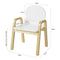 SoBuy KMB24-Wx2 - Kinderstoel Set van 2 - Verstelbare zithoogte 23-35 cm - Wit (2 stuks)