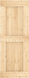 vidaXL - Schuifdeur - met - beslag - 80x210 - cm - massief - grenenhout