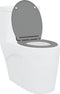vidaXL - Snelsluiting - Toiletkap - met - Soft - Close - Duroplast - Grijs