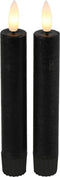 Countryfield LED dinerkaarsen - 15 cm - afstandsbediening - zwart (2 stuks)