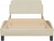 vidaXL - Bedframe - zonder - matras - 100x200 - cm - stof - crèmekleurig