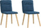 vidaXL - Eetkamerstoelen - 2 - st - stof - blauw