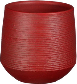 Mica decorations - Evora pot rond d.rood h15xd16cm