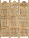 vidaXL - Kamerscherm - 3 - panelen - handgesneden - 120x165 - cm - massief - mangohout