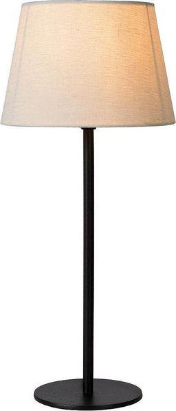 Atmooz - Tafellamp Pedro - wit - Slaapkamer / Woonkamer - Industrieel - Zwart en witte kap - Hoogte 47cm - Metaal