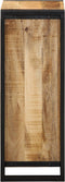 vidaXL - Nachtkastje - 40x30x80 - cm - Massief - Hout - Ruw - Mango