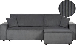 ABACKA - Slaapbank - Grafietgrijs - Linkszijdig - Corduroy