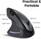 Perixx Perimice-713L - Ergonomische muis - Verticaal 2000 dpi - Zwart