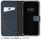 Selencia iPhone 15 - Echt Lederen Bookcase - 3 Pashouders - Blauw