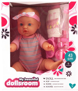 My Beautiful Dolls Room - Dollsroom Pop Drink & Plas - 43 cm - 9 Accessoires