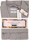 Heckettlane Badjas Wafel - Ochtendjas Unisex - 65% Gerecycled Katoen - Grijs (L)