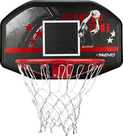 Avento Rebound Zone - Basketbalbord + Ring + Net - Zwart Rood