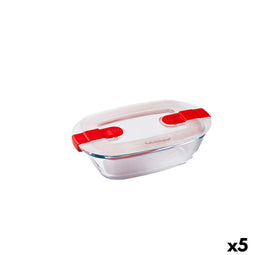 Hermetische Lunchtrommel Pyrex Cook & Heat Rechthoekig 400 ml 17 x 10 x 5 cm Transparant Glas (5...