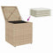 vidaXL - Tuinkrukken - met - kussens - 2 - st - 40x40x43 - cm - poly - rattan - beige