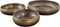 Schaal Set van 3 - ø33,50x7,50 - Brass/Antique goud - Aluminium