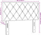 vidaXL - Hoofdbord - met - Kristallen - Knop - Ge - tufted - Donkerblauw - 90 - cm - Fluweel