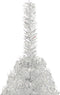 vidaXL - Kunstkerstboom - half - met - standaard - 180 - cm - PET - zilverkleurig