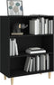 vidaXL - Dressoir - 69,5x32,5x90 - cm - bewerkt - hout - zwart