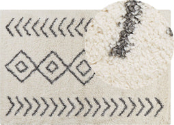 AYRUM - Shaggy tapijt - Gebroken wit - 200 x 300 cm - Polypropyleen