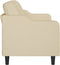vidaXL - Driezitsbank - 180 - cm - stof - crèmekleurig