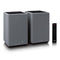 Lenco Hifi Speaker - Boekenplank speakers met Bluetooth - 80W - 2 stuks - Stereo set - SPB-240BKGY - Zwart/Grijs