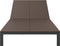 vidaXL - Ligbed - met - Wielen - voor - 2 - Personen - - - Bruin - Poly - Rattan