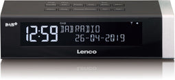 Lenco CR-630BK - DAB+ Wekkerradio - USB-poort en dubbele alarmfunctie - Zwart