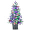 Coast kerstboom - 100 cm - 148 takken - 80 LED-lampjes - wit/groen