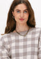 NA-KD Round Neck Knitted Sweater - Dames Trui - Biologisch katoen - Beige