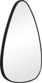 Atmooz - Wandspiegel Stone Large - Driehoekig / Rond - Industrieel - Zwart - Metaal - 48cm hoog en 60cm breed