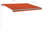 vidaXL - Luifel - automatisch - met - LED - en - windsensor - 3,5x2,5 - m - oranje - bruin