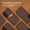 Accezz Samsung Galaxy S22 - Back Cover - Premium Leather Card Slot - Bruin