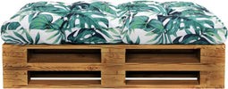 vidaXL - Palletkussen - 120x80x12 - cm - stof - groen