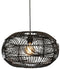 GOOD&MOJO Hanglamp Madeira - Rotan Zwart - Ø48cm - Modern - Hanglampen Eetkamer, Slaapkamer, Woonkamer
