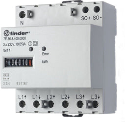Finder 7E.36.8.400.0010 kWh-meter 3-fasen Mechanisch 65 A Conform MID: Ja 1 stuk(s)