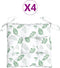 vidaXL - Stoelkussens - 4 - st - bladpatroon - 40x40x7 - cm - stof