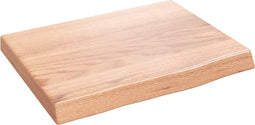 vidaXL - Wastafelblad - 40x30x(2-4) - cm - behandeld - massief - hout - lichtbruin