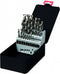 Labor HSS-G 25-delige Metaalborenset, Geslepen met 118 Graden Kruisaanslijping, Dia:1,0 - 13,0 mm / 0,5mm oplopend. In stevige cassette. Per set.