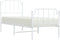 vidaXL - Bedframe - met - hoofd- - en - voeteneinde metaal - wit - 80x200 - cm